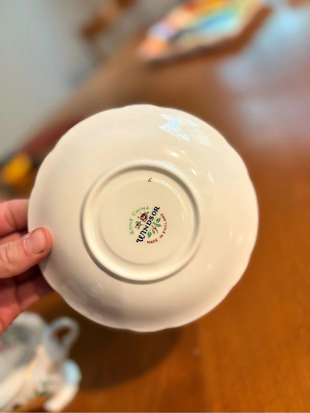 Royal Doulton Floral Teacup & Saucer in Cream - Picture 2 of 3